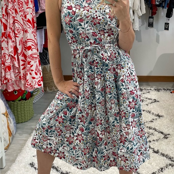 SEASALT Cornwall dress sleeveless Uk size 8 floral cotton summer fit flare Vgc - Picture 6 of 9